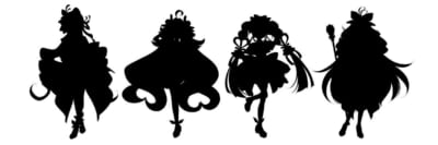 『映画名探偵プリキュア!不思議な庭と2人の秘密』×かっぱ寿司 描き下ろしイラストのシルエット