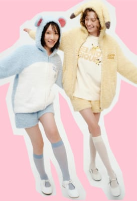 『ポケモン』×ジェラート ピケ なりきりパーカ＆ショートパンツセットの着用イメージ