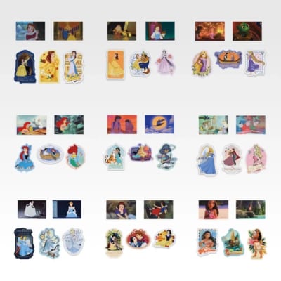 「一番くじ〈ディズニープリンセス〉Enchanted Glow」K賞 ステッカーコレクション