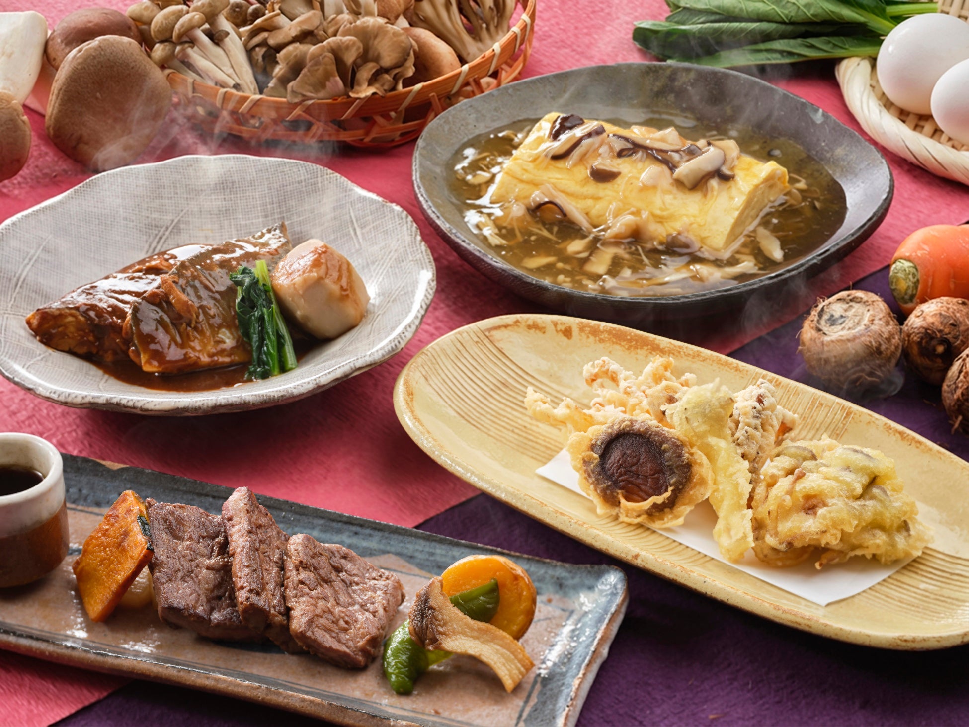 「食堂のおばちゃんのおこんだて」選べるメイン料理イメージ
