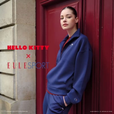 ハローキティ×ELLE SPORT ハーフジップ プルオーバー / ハローキティ×ELLE SPORT ストレートパンツ