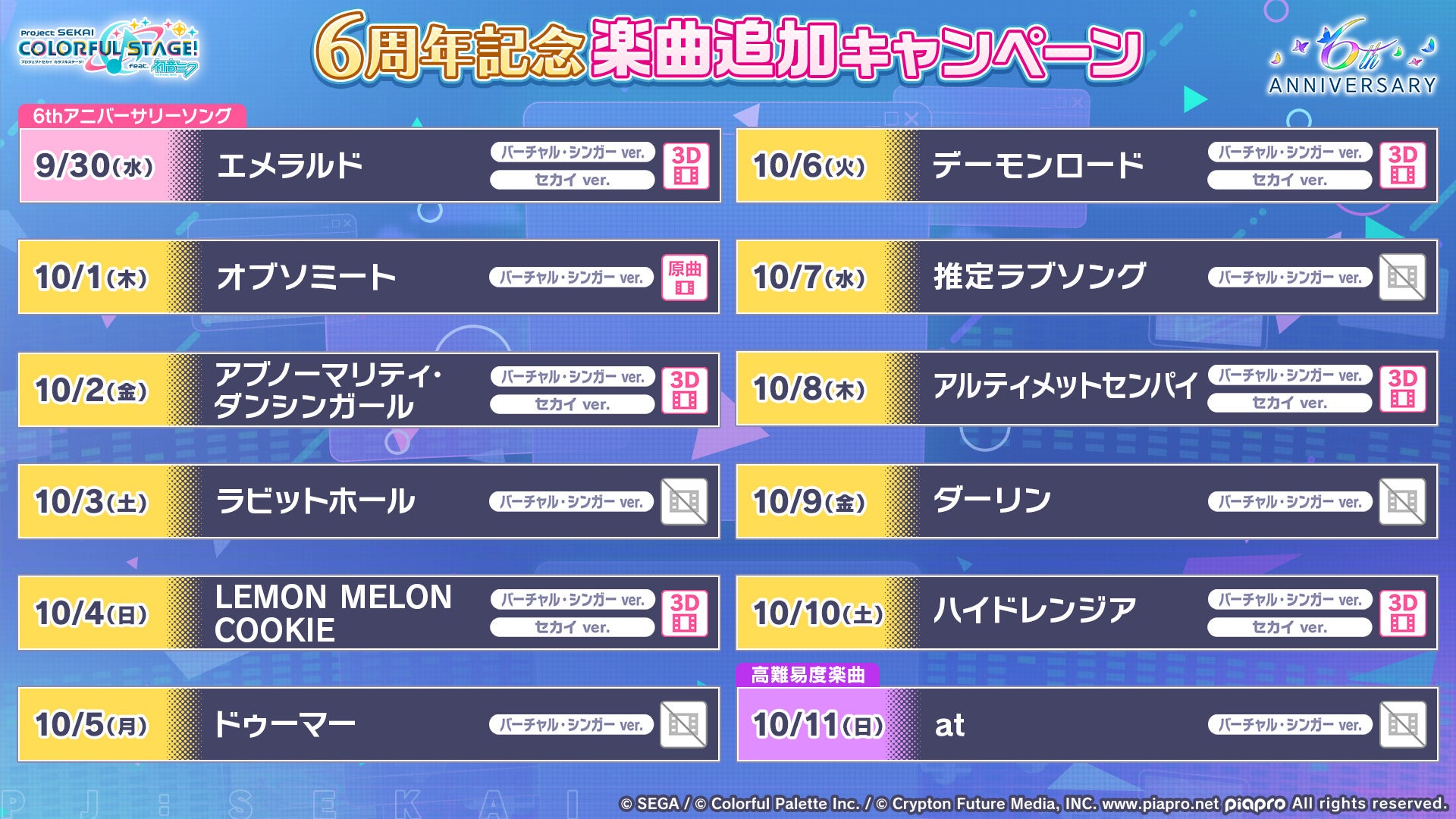 『プロジェクトセカイ』6周年!キタニタツヤ書き下ろし「エメラルド」9月30日追加、クリスタル5,000個も 画像5