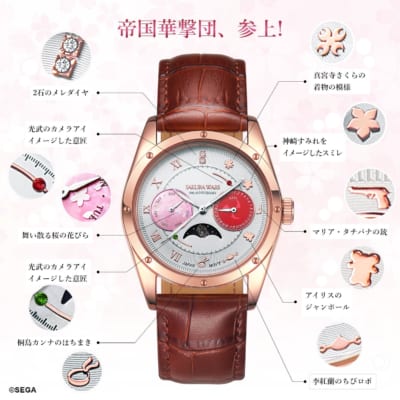 花組6人、それぞれのモチーフをひとつの文字盤に