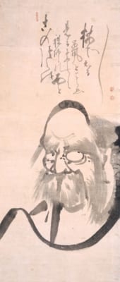 白隠慧鶴自画賛《達磨図》龍雲寺