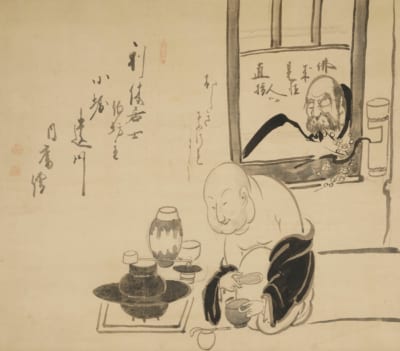 白隠慧鶴自画賛《布袋点茶図》神勝寺