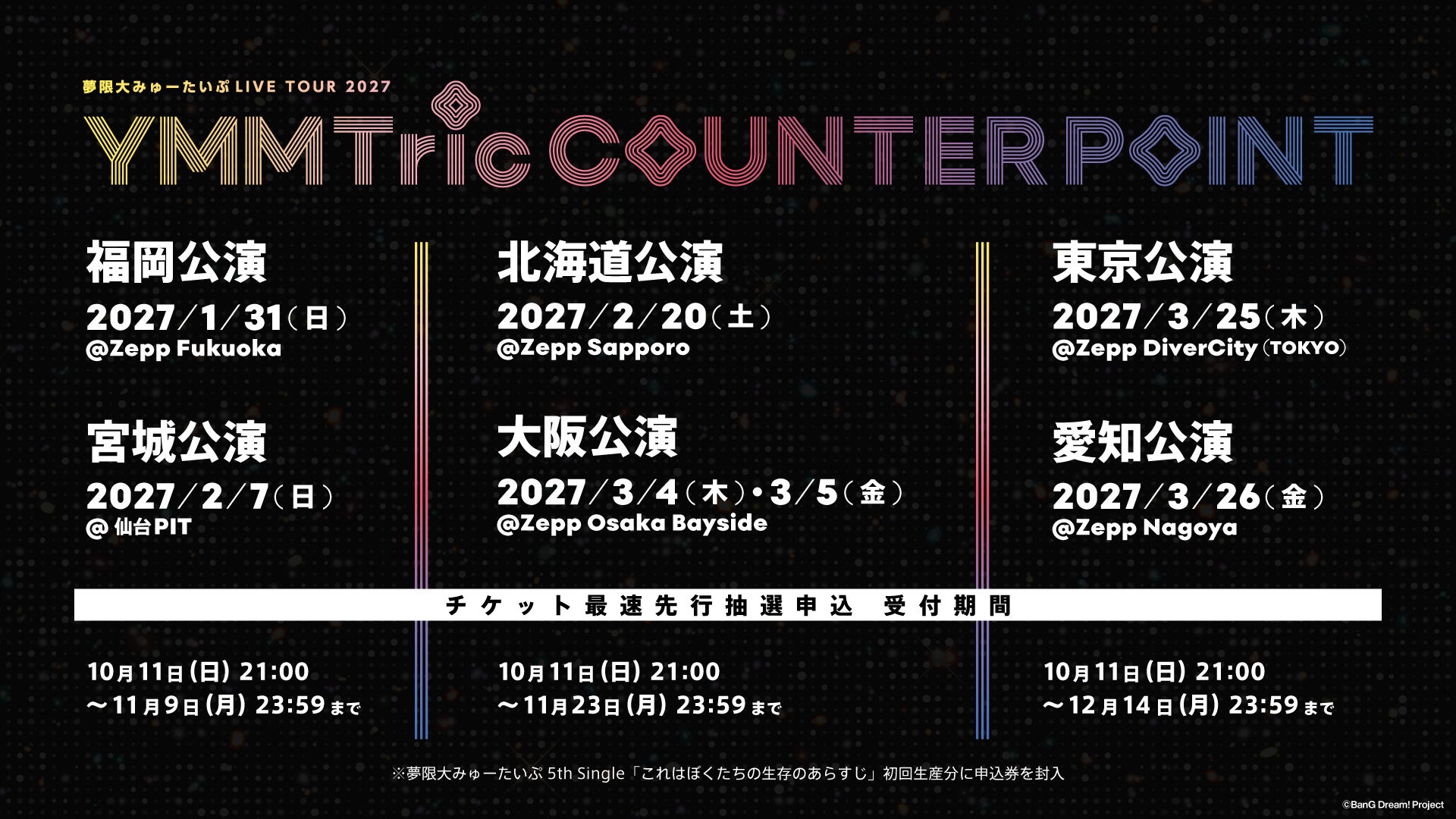 夢限大みゅーたいぷ LIVE TOUR 2027「YMMTric COUNTER POINT」の告知画像