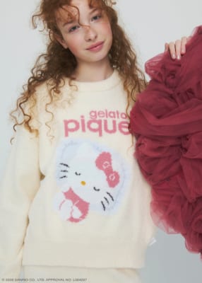 【gelato pique】ベビモコジャガードプルオーバー＆ショートパンツセット　￥16,940
