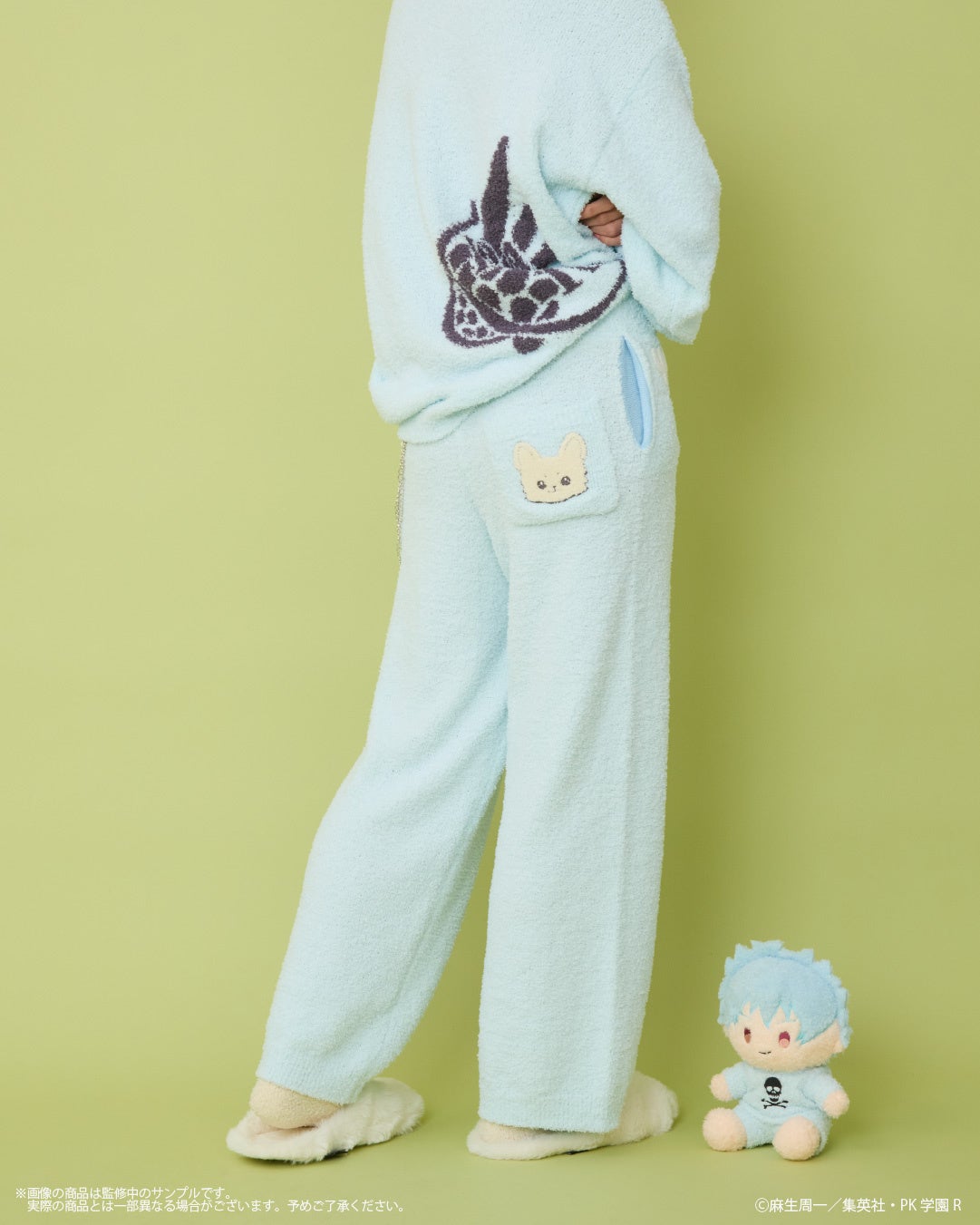 海藤瞬モデルのロングパンツ着用例