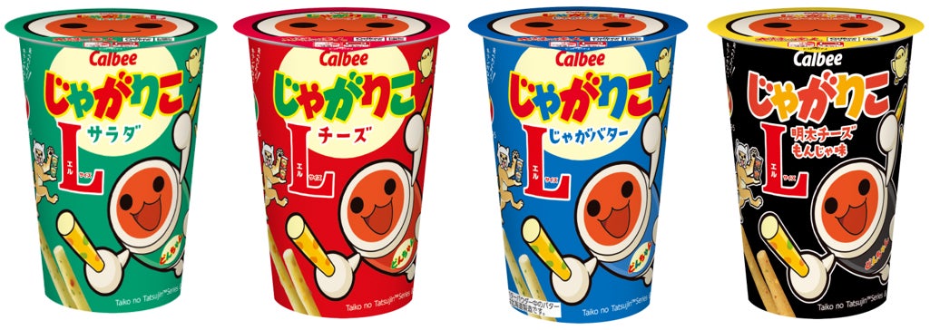 「じゃがりこ」×「太鼓の達人」コラボレーションパッケージがかわいい！どんちゃん・かっちゃんがバチに登場