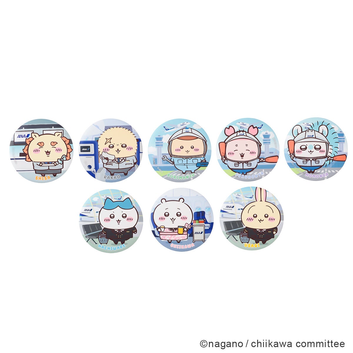 <ちいかわ×ANA>トレーディング缶バッジの商品イメージ