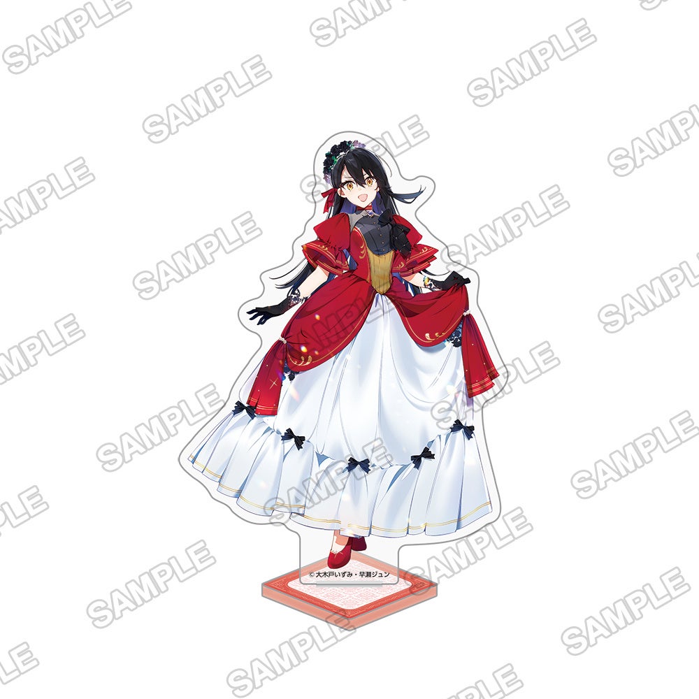 20周年記念アクリルフィギュアの赤いドレス姿のアリシア