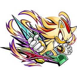 『ソニックレーシング クロスワールド』両方の所有者への購入特典のステッカー「スーパーシャドウ」