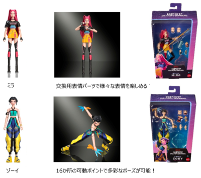 アクションフィギュア ミラ・ゾーイと付属品