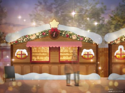 「ちいかわクリスマスマーケット」のフードマーケットのクリスマスヒュッテ