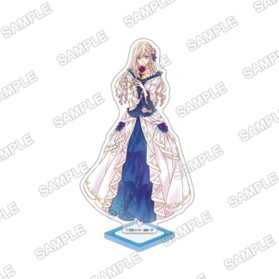 20周年記念アクリルフィギュアの青いドレス姿のキャラクター