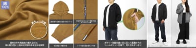『夏目友人帳』『ニャンコ先生・用心棒 ジップパーカー』の生地や仕様の紹介
