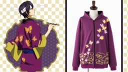 また子ちゃんが着てそう!『銀魂』より散りばめられた蝶が素敵な高杉晋助をイメージしたパーカーが登場!