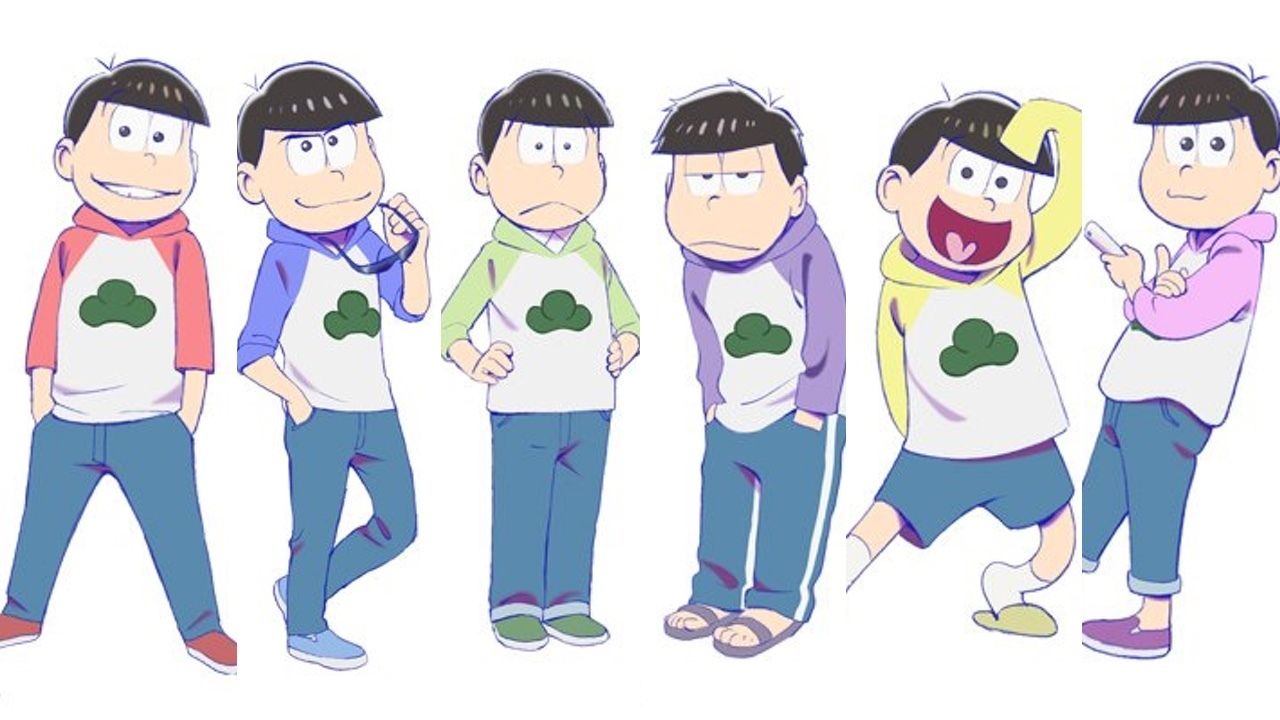 それぞれの着方にも注目！『おそ松さん』第2期の新衣装・七分袖のラグランを着た6つ子たちが公開！