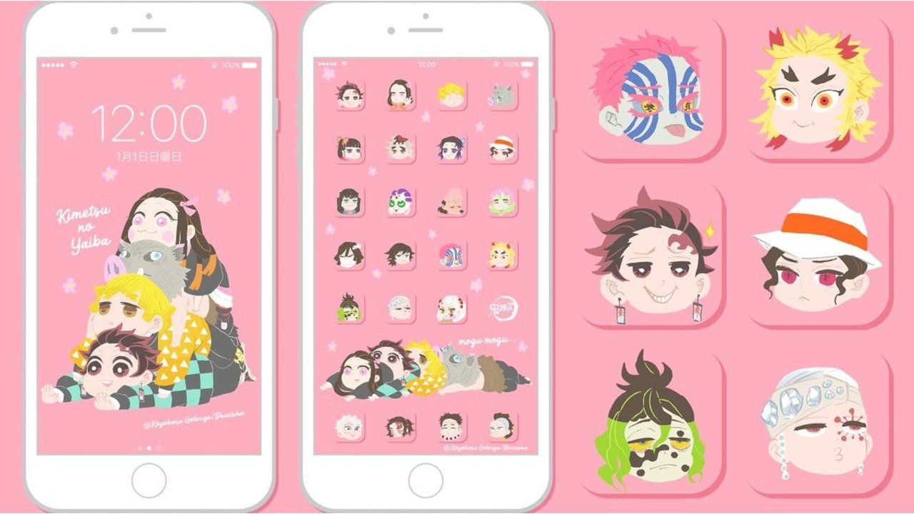 『鬼滅の刃』炭治郎らの”ぽってり感”に癒やされる「スマホきせかえ」登場！キャラのゆるい表情がアイコンに