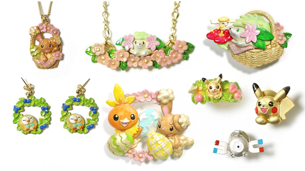 かわいさ抜群『ポケモン』シェイミたちが草花に囲まれたアクセサリー登場！ほっこりする表情やポーズ＆立体感のあるデザインに