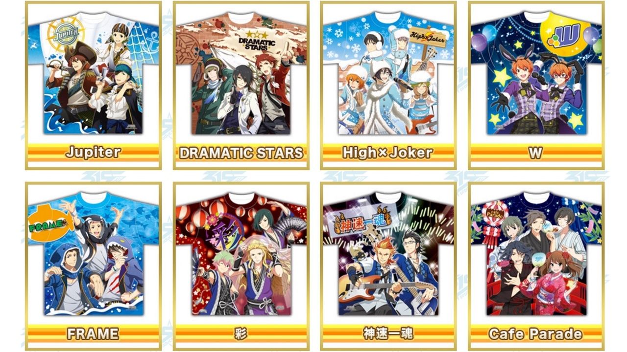 『アイマスsideM』より新グッズが予約開始！まるでタペストリーなTシャツも登場。