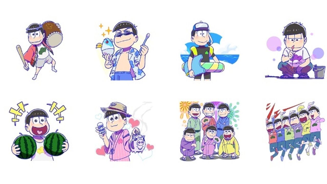 『おそ松さん』夏先取りな描きおろし満載のLINEスタンプ！今年の夏は誰松とどう過ごす？