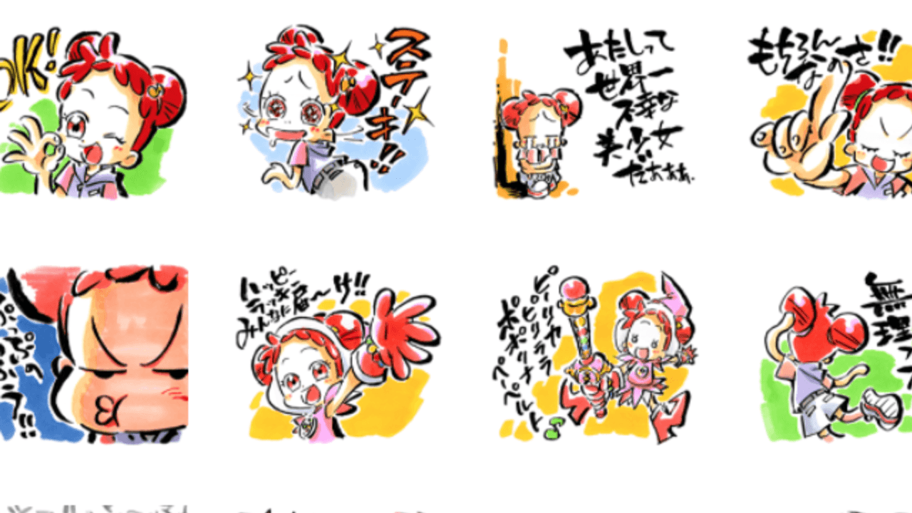 魔女見習いの5人らがLINEスタンプに！『おジャ魔女どれみ』のLINEスタンプが登場！